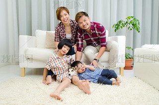 Lovely asian family