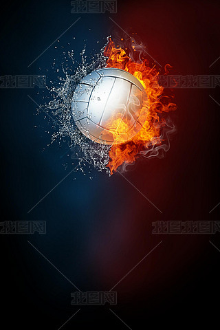 Volleyball sports tournament modern poster template.