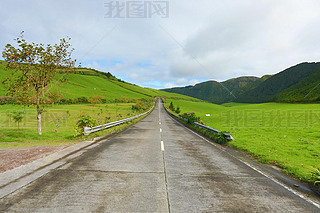 Empty roads in the countryside