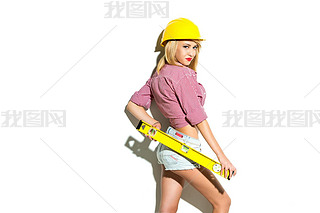 Concept for young y woman builder