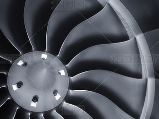 This close up image of a business aircraft jet engine inlet fan makes a great business trel or aer