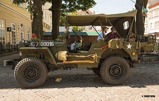 The restored car JEEP WILLYS (Military Police)