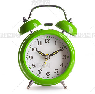 Green alarm clock