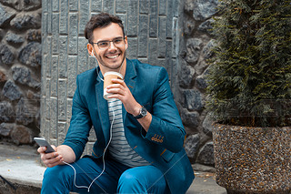 Concept for stylish young man outdoors