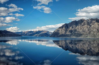 beautiful landscape of lake in norway