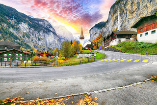 ˵＾ز³ϽáַLauterbrunnen village, Berner Oberland, Switzerland, Europe.