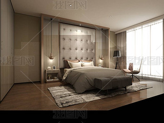 LUXURY HOTEL ROOM 360 DEGREES PANAROMIC view 3D RENDER