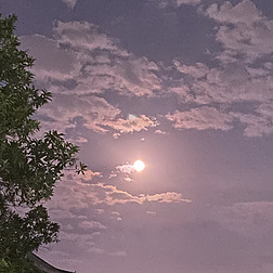 夜晚晚上天空云朵紫色月光摄影