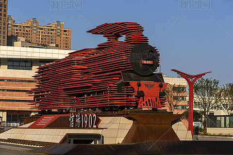 火车头雕塑