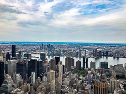 城市风光建筑纽约帝国大厦俯拍照