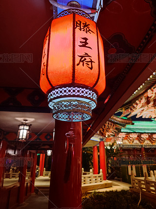 大红灯笼国庆滕王阁高清摄影图