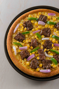 牛排字体设计摄影图|黑椒牛排披萨3