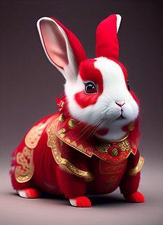 2023新年兔年可爱仿真创意个性兔子玩偶