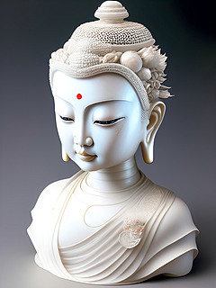 佛教佛祖菩提雕像塑像高清摄影图
