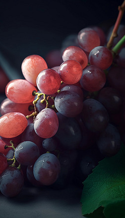 葡萄新鲜水果蔬菜食物素材摄影图背景手机端竖图