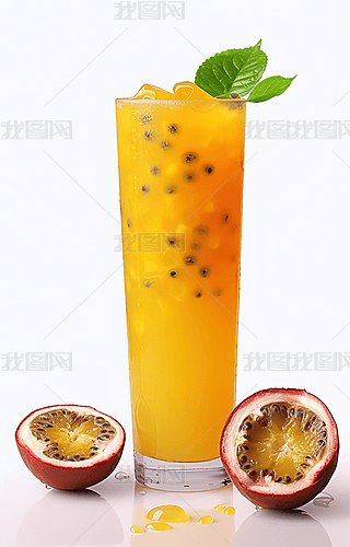百香果汁果汁饮料饮品背景海报电商奶茶