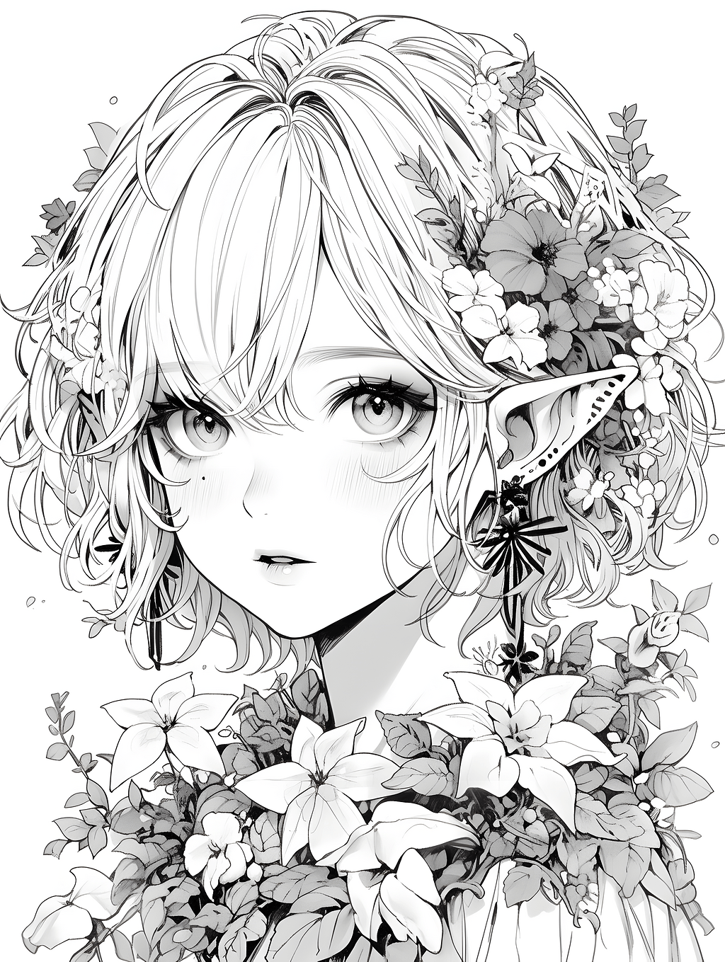 动漫线稿填色图