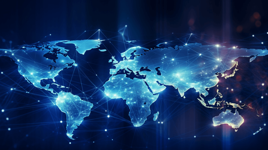 未来风科技感科技风地球地图背景素材