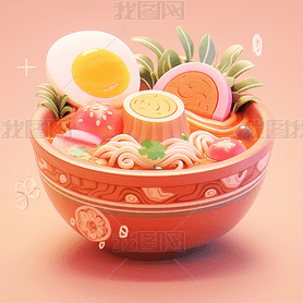 3d面条拉面美食餐饮美食面食元素