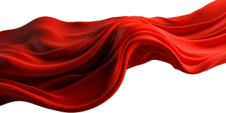 免抠红色飘带绸带绸缎丝绸元素