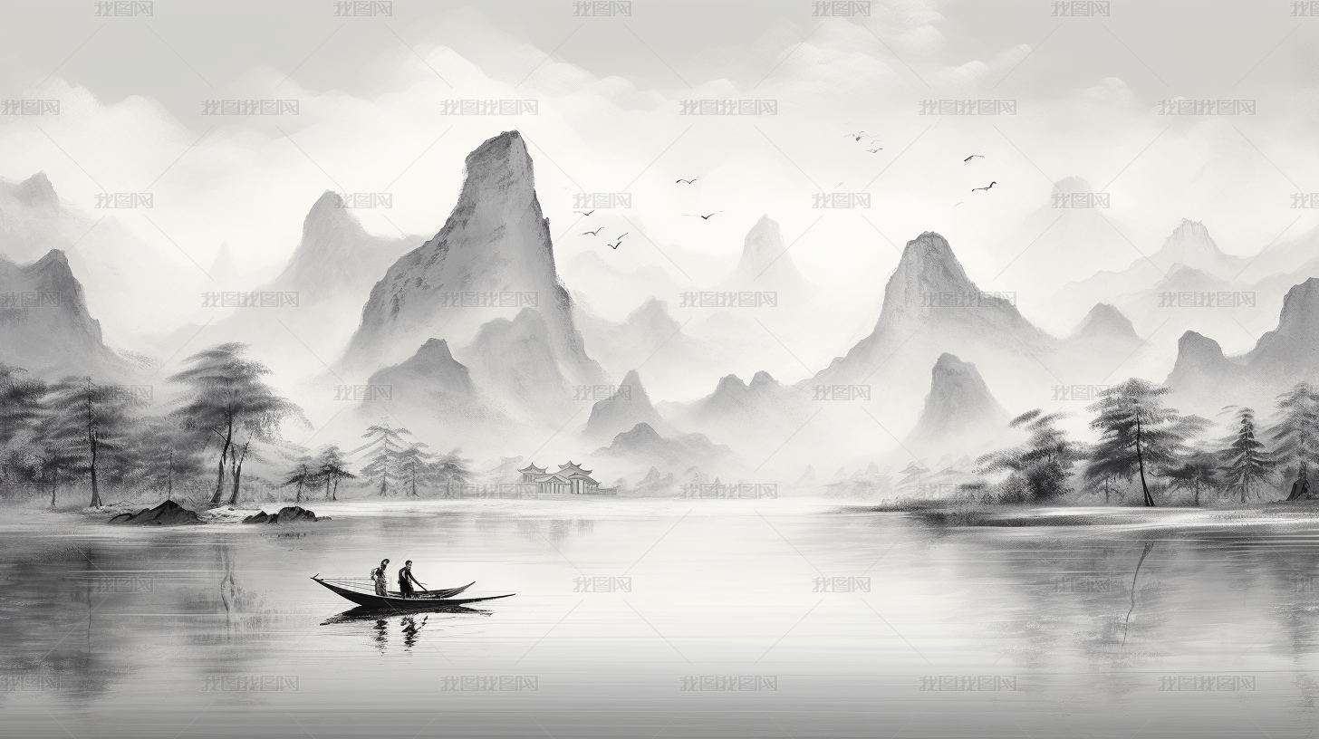 中国山水墨画下载-编号32794170--我图网