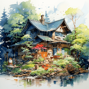 watercolour_house