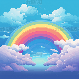 雨后彩虹图片动画专题模板