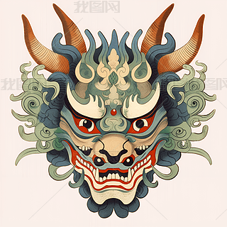 中国传统文化龙图腾龙首青龙海报设计元素高清素材