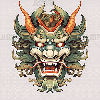 中国传统文化龙图腾龙首青龙海报设计元素高清素材