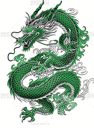 青龙图腾神兽中国传统文化高清元素数字艺术作品下载-编号33529433--我图网