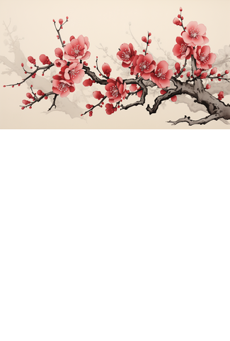 中国风国画工笔水墨梅花下载-编号33678299--我图网