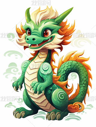 超级可爱的小青龙贴纸