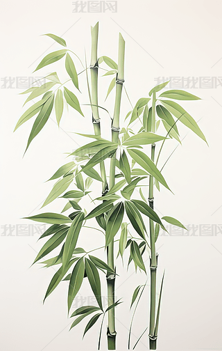 竹子青竹竹叶植物背景