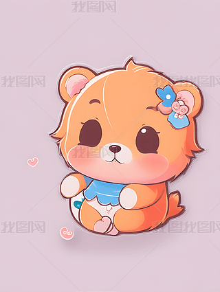 卡通小熊童装儿童书包幼儿园贴纸图片图案