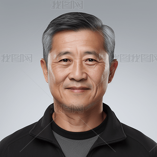 中老年人证件照身份证照真人照摄影图