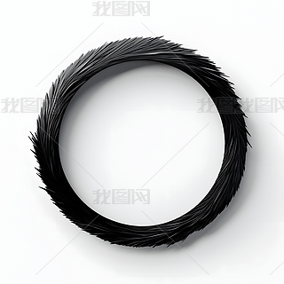 黑色质感抽象艺术圆圈素材