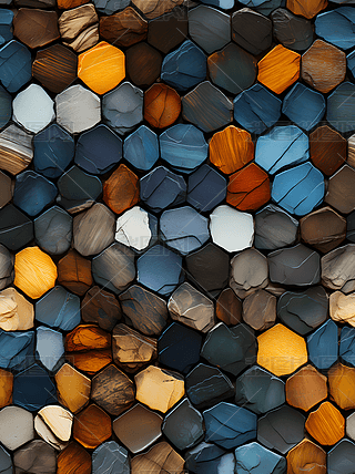 炫彩多边形凹凸循环材质贴图素材