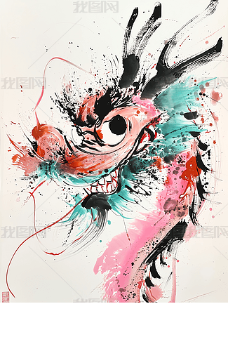 水墨画 アート作品 墨象 墨象 「華」｜書家 / 五行歌人 石崎甘雨 Kanwu Ishizaki