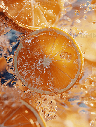 夏日饮品水中柠檬清凉一夏产品图海报设计高清摄影图