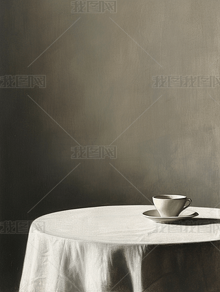 桌子上碗中国风极简主义朴实静物海报设计高清摄影图