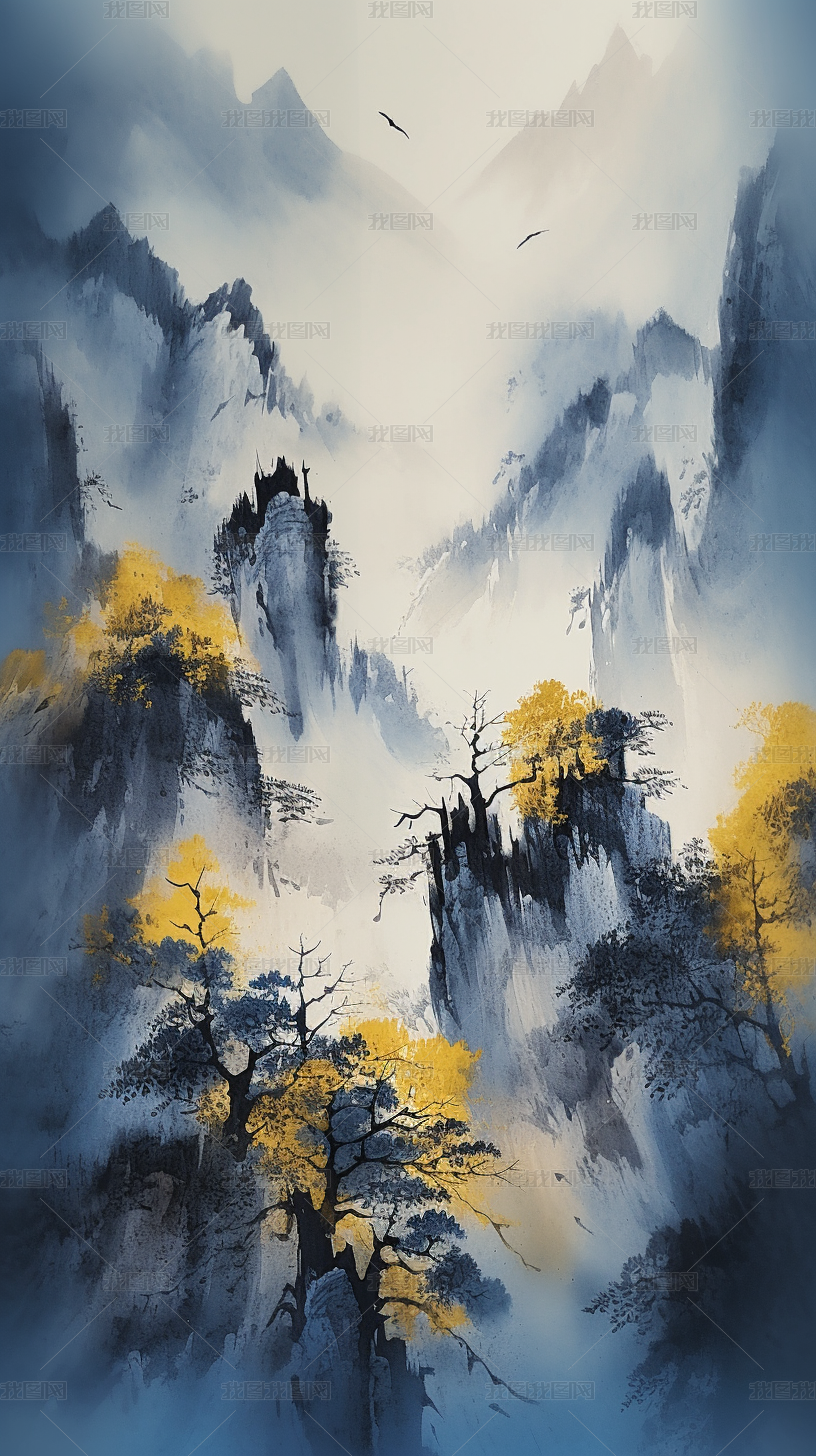 中国水墨画 原画 43.5×29.5