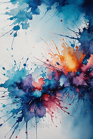 抽象水彩画图片