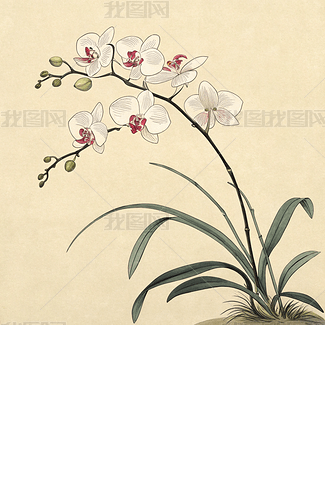 中国画兰花作品专题模板-中国画兰花作品图片素材下载-我图网