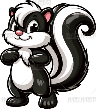 臭鼬人物臭鼬长着毛茸茸大尾巴3