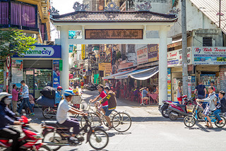 Pham Ngu Lao street in Vietnam