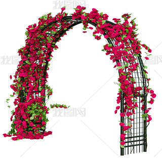 Pergola shaped as arc