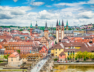 Historic city of Wrzburg, Franconia, Baria, Germany