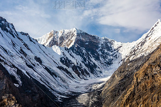 Aerial View of Central Asia Mountain Landscape