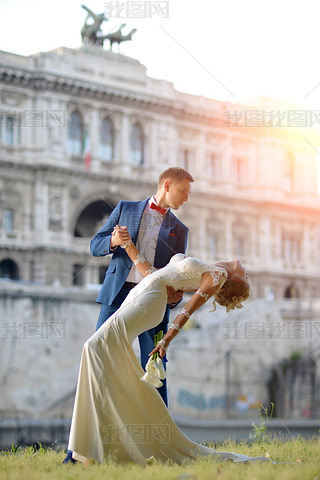 Wedding couple at Corte di Cassazione Italy Rome