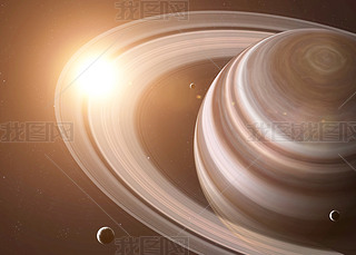 Beauty of Saturn light damaged by the sun.  This image elements furnished NASA.